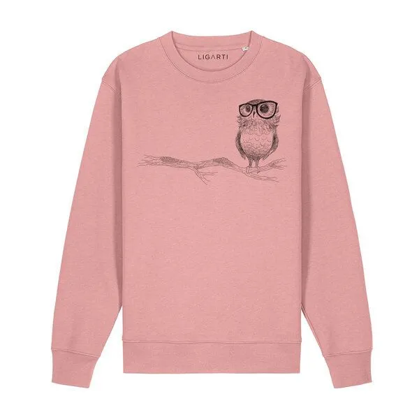 LIGARTI Pullover – Brilleneule – LIGARTI Tiermanufaktur, Altrosa, – Produktbild 3 von 3