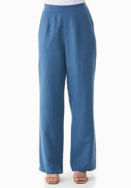 ORGANICATION ORGANICATION Hose aus TENCEL Lyocell und Leinen, Blau(light navy), – Produktbild 2 von 4