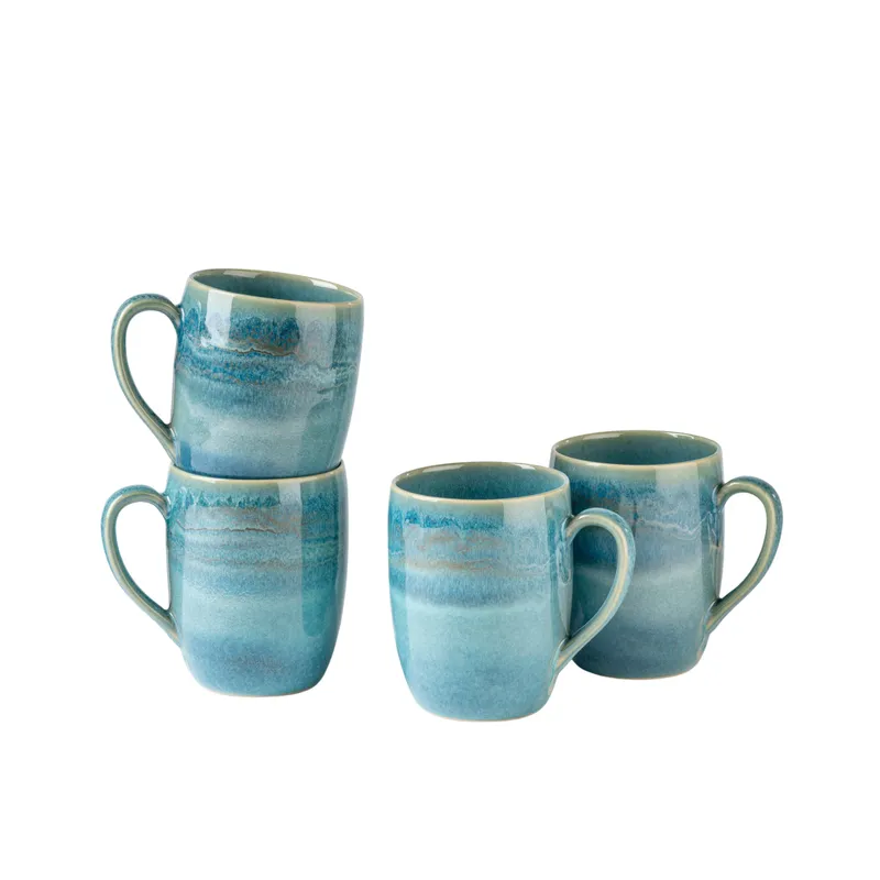 Gipfelstück Gipfelstück Tiefer See Kaffeebecher-Set, Steinzeug, Blau-türkis, – Produktbild 2 von 4