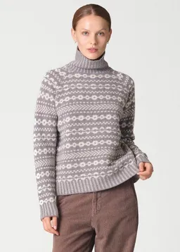 Klitmøller Collective Klitmøller Collective Merino-Rollkragenpullover mit nordischem Muster Modell: Sofie – Produktbild 1 von 1