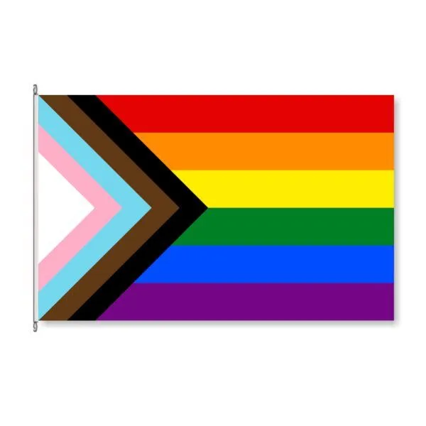 roots of compassion roots of compassion Fahne Progress Pride - Regenbogenfahne, Flagge, LGBTQA, queer – Produktbild 3 von 3