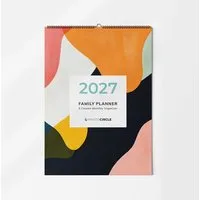 Photocircle Photocircle Familienplaner 2027 – Abstrakte Formen Wandkalender / 5-Spalten-Terminkalender & Organizer – Produktbild 1 von 1
