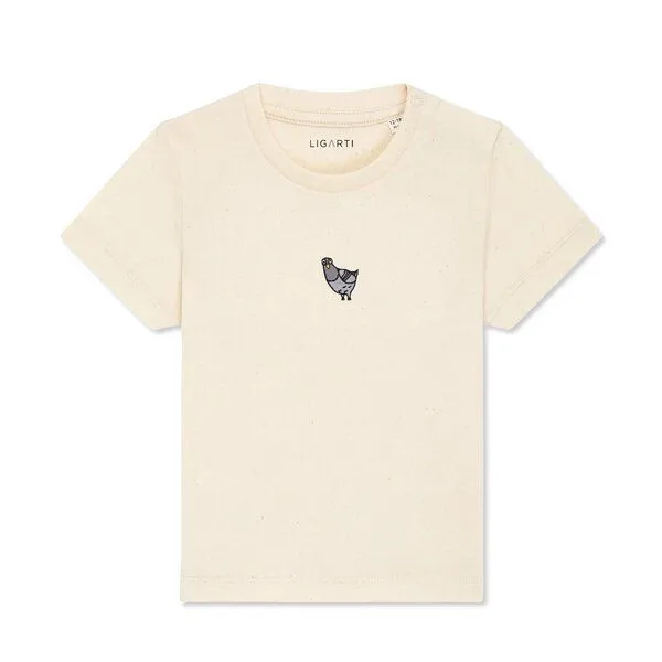 LIGARTI LIGARTI Babyshirt - Claude die Taube, Sand, – Produktbild 1 von 3