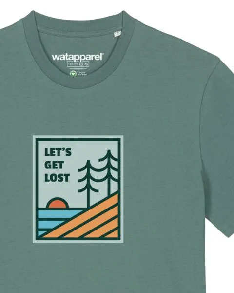 watapparel watapparel T-Shirt Unisex Let's Get Lost, Green bay, – Produktbild 3 von 4