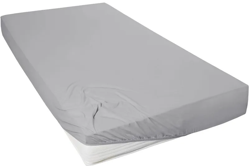 Primera Spannbettlaken Mako-Feinjersey Spannbetttuch, Mako-Jersey, Gummizug: rundum, (1 Stück), Geeignet für Standardmatratzen bis 22 cm, 100% Baumwolle, Grau, – Produktbild 2 von 6