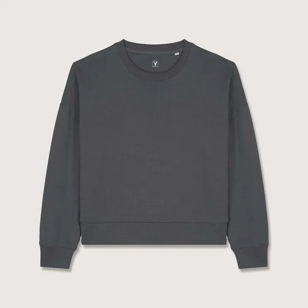 YTWOO YTWOO Modernes Damen-Sweatshirt – weich, nachhaltig & zeitlos, Anthrazit, – Produktbild 1 von 2