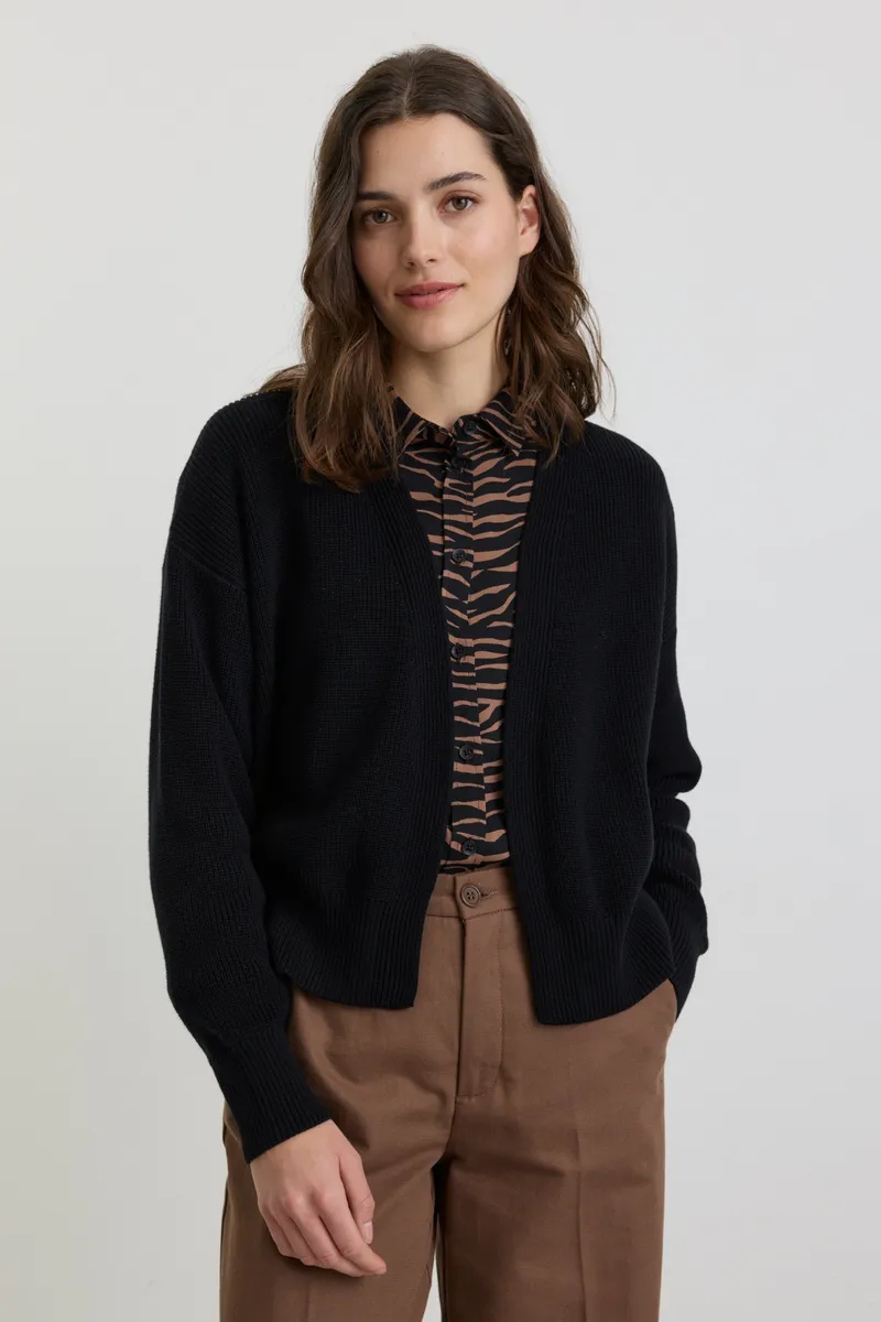 recolution Recolution Damen vegan Cardigan Moringa Schwarz, Schwarz, – Produktbild 2 von 2