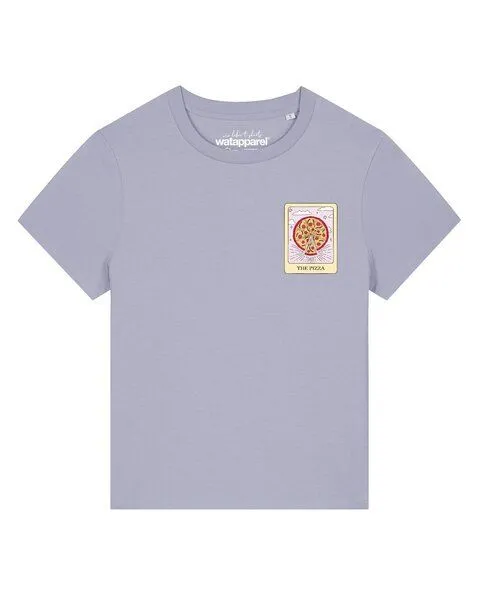 watapparel watapparel T-Shirt Frauen Tarot The Pizza, Lavender, – Produktbild 1 von 2