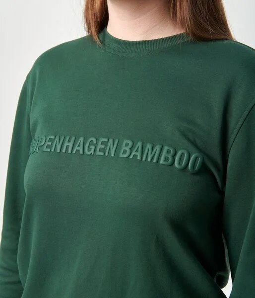 Copenhagen Bamboo Grünes Sweatshirt aus Bambus mit Logo – Produktbild 2 von 4