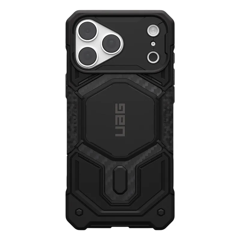 Urban Armor Gear MagSafe-Hülle für Apple iPhone 18 Pro / 17 Pro, Urban Armor Gear, Monarch Pro Carbon, Schwarz – Produktbild 1 von 1