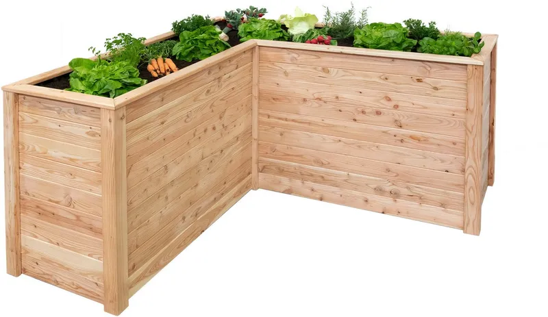 50NRTH 50NRTH Hochbeet Lärchenholz Hochbeet »Klassik L 170«, Eckhochbeet, Braun, – Produktbild 3 von 5
