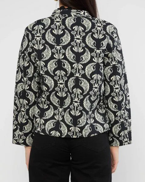 blutsgeschwister Blutsgeschwister Gemusterte Übergangsjacke Quilted Love, King of skies (schwarz), – Produktbild 2 von 4
