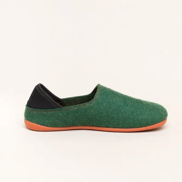 Gottstein Gottstein Filzhausschuh Wool Slip-On aus 100% Schurwolle - für Damen & Herren - Rutschfeste Gummisohle, Grün, – Produktbild 3 von 4