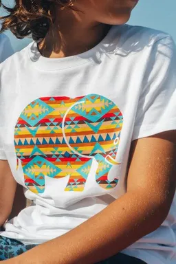 Trendsplant Trendsplant Kid's Organic Navajo Classic T-Shirt White – Produktbild 1 von 1