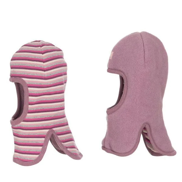 Pickapooh Pickapooh Sturmhaube Wende-Schlupfmütze kbT Wolle Bio Baumwolle, Alt rose, – Produktbild 1 von 4