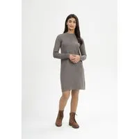 MELA Basic Feinstrick Kleid HARLEEN | von MELA | Fairtrade & GOTS zertifiziert, Bear melange, – Produktbild 1 von 1