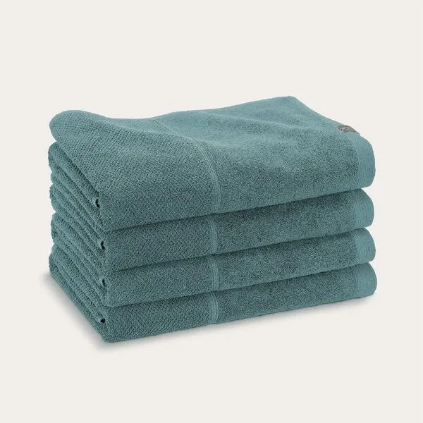 Kushel Towels Kushel Towels The Hand & Hair Set - Handtuchset aus Biobaumwolle und Holzfaser, Aqua green, – Produktbild 1 von 4