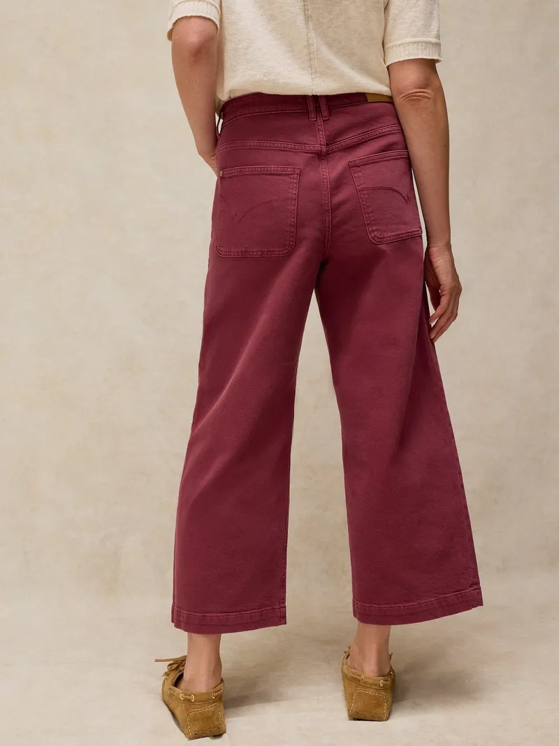White Stuff 7/8-Jeans Tia mit weitem Bein - 38/R, Dunkelpflaume, – Produktbild 4 von 4