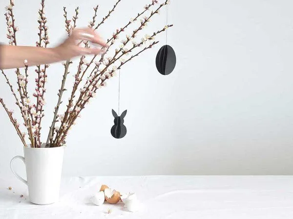 renna deluxe renna deluxe Osterdeko zum Aufhängen handgefertigt, Weiß, – Produktbild 5 von 5