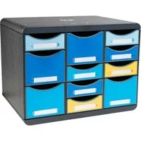 Exacompta Exacompta Schubladenbox 'BEE BLUE Store-Box Multi'mit 11 Schubfächern, aus Recyclingkunsts – Produktbild 1 von 1