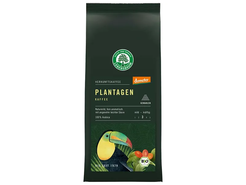 Lebensbaum LEBENSBAUM Bio-Kaffee "Plantagen" gemahlen, 250 g – Produktbild 1 von 1