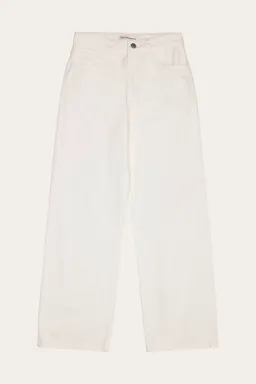 KnowledgeCotton Apparel KnowledgeCotton Apparel Damen vegan Hose Damen Gale Regular Twill Egret Weiß – Produktbild 1 von 1