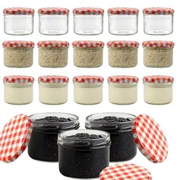 mikken mikken Marmeladengläser 210ml mit Deckel Einmachgläser Einkochgläser Pestogläser Dessertgläser – Produktbild 1 von 1
