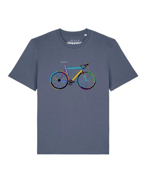 watapparel watapparel T-Shirt Unisex Fahrrad by night, Black, – Produktbild 1 von 2