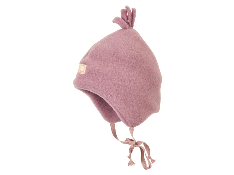 Pickapooh Pickapooh Baby und Kinder Mütze Bio-Schurwolle Fleece altrose Gr.48, Rosa, – Produktbild 1 von 1