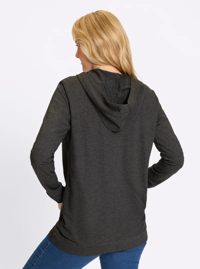 Witt Sweatjacke, Anthrazit-meliert, – Produktbild 2 von 2