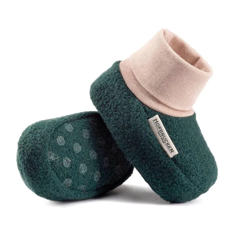 Hofbrucker Hofbrucker Baby Wollwalk Schuhe Elias, Gruen, – Produktbild 2 von 2