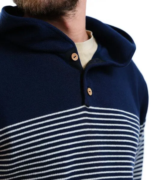 Gary Mash GARY MASH Strickpullover Edmundston mit Kapuze aus Biobaumwolle, Mehrfarbig, – Produktbild 3 von 4