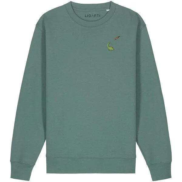 LIGARTI Bestickter Pullover – Charlie der Dino – LIGARTI Tiermanufaktur, Terracotta, – Produktbild 3 von 4