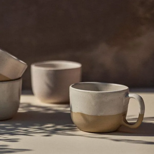 onomao onomao Große Tasse - Traditionell, Naturweiß dipped, – Produktbild 2 von 4