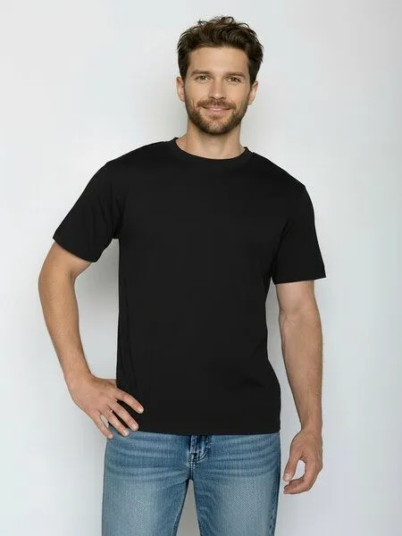 GreenBomb GREENBOMB Basic Fusion - Lässiges Oversize-T-Shirt aus Bio-Baumwolle / GOTS / Fair & Vegan, Schwarz (black), – Produktbild 1 von 4