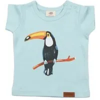 Walkiddy Kinder T-Shirt GOTS zertifiziert Bio-Baumwolle, Hellmint, Tukan-Motiv, Walkiddy – Produktbild 1 von 1