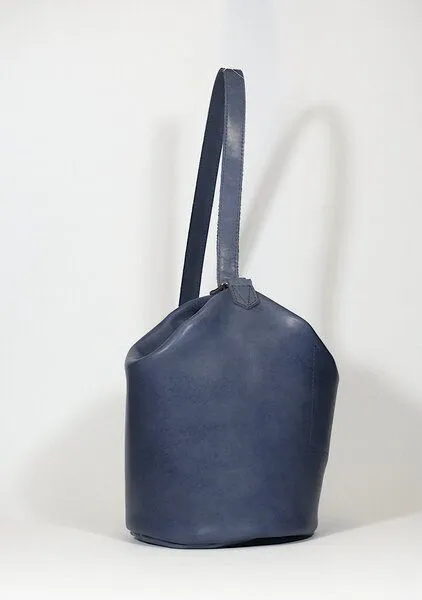 monday market monday market Ledertasche Susan, Blaugrau, – Produktbild 1 von 4
