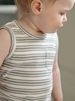 Vertbaudet Baby Trägertop mit Streifen aus Waffelpikee – Produktbild 1 von 1