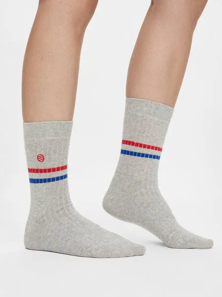 Natural Vibes Natural Vibes Socken Originals | Bio GOTS | Tennissocken | Gerippte Socken | Herren Damen Socken, Grau, – Produktbild 1 von 3