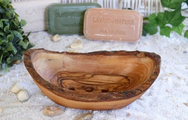 Olivenholz erleben Olivenholz erleben Seifenschale aus Olivenholz oval rustikal – Produktbild 1 von 1