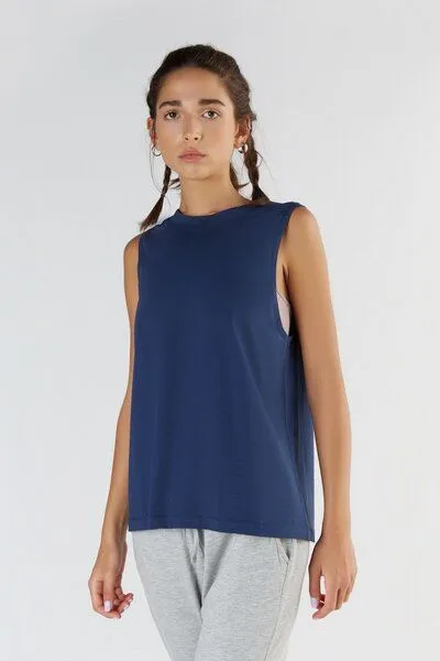 True North True North Damen Top aus Bio-Baumwolle & Tencel Modal T1211, Navy, – Produktbild 2 von 4