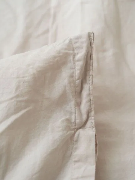 erlich textil erlich textil Michel Kopfkissenbezug aus Bio-Baumwolle, Leinen Mix, made in Europe, Perlmutt, – Produktbild 5 von 6