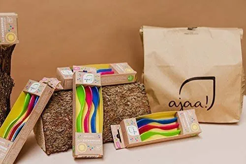 ajaa ajaa! Babylöffel 3er-Set, Lime/blue/pink, – Produktbild 4 von 4