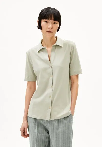 ARMEDANGELS ARMEDANGELS NALITAA BLOUSE Damen Bluse aus Bio-Baumwoll Mix, Seagreen, – Produktbild 1 von 4