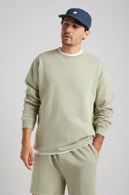Trendsplant Trendsplant Herren vegan Sweatshirt Essential In Sunwashed Optik Seegras – Produktbild 1 von 1