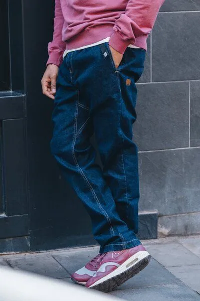 Trendsplant Trendsplant Recycled Denim Climber Pant Dark Wash, Blau, – Produktbild 1 von 4