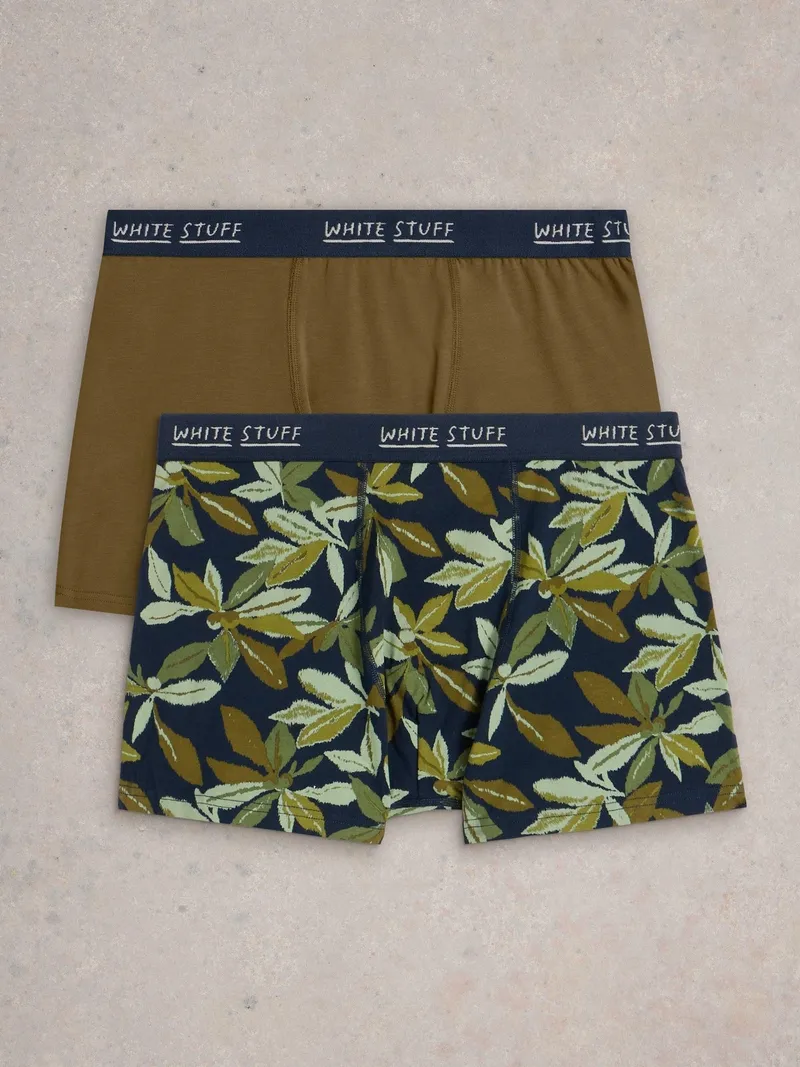 White Stuff Boxershorts Hove Print & Uni - S, Blau, – Produktbild 2 von 3