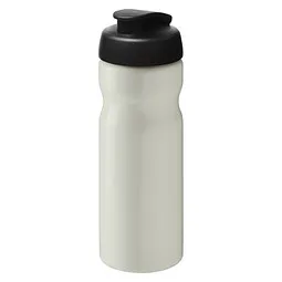 Unbranded H2O Active® Eco Base 650 ml Sportflasche mit Klappdeckel, elfenbeinweiß/ schwarz – Produktbild 1 von 1