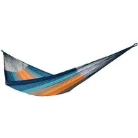 MacaMex MacaMex Solea Netzhängematte L Baumwolle, Breeze (blau-orange), – Produktbild 1 von 1
