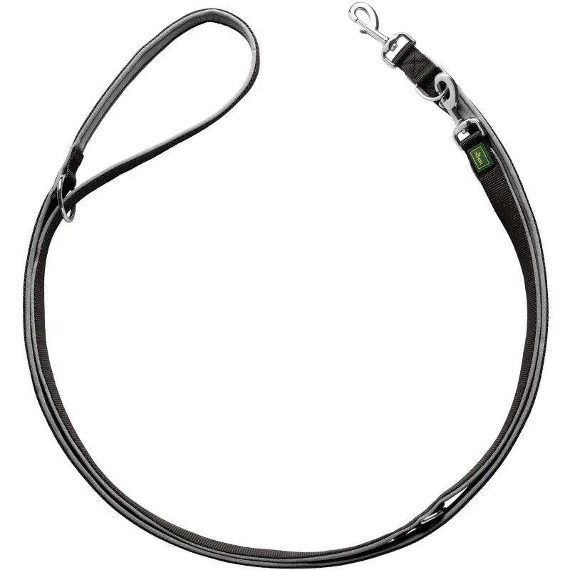 Hunter Hunter Verstellbare Führleine Neopren schwarz/ grau 2 cm, 3 m, Schwarz/ grau, – Produktbild 1 von 2
